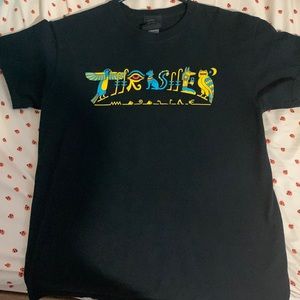 Thrasher shirt size M Main color black with yellow, blue, red